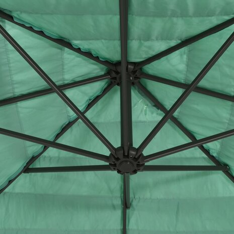 Parasol met stalen paal 388x388x248 cm groen 7