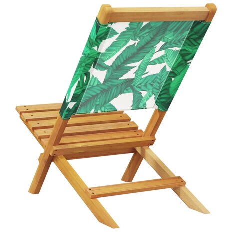 Tuinstoelen 4 st inklapbaar stof en massief hout groen 7