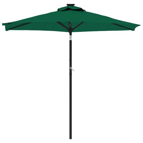 Parasol met stalen paal 225x225x212 cm groen 3