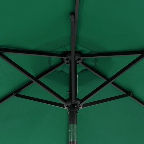 Parasol met stalen paal 225x225x212 cm groen 10