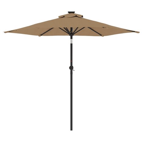 Parasol met stalen paal 225x225x212 cm taupe 4