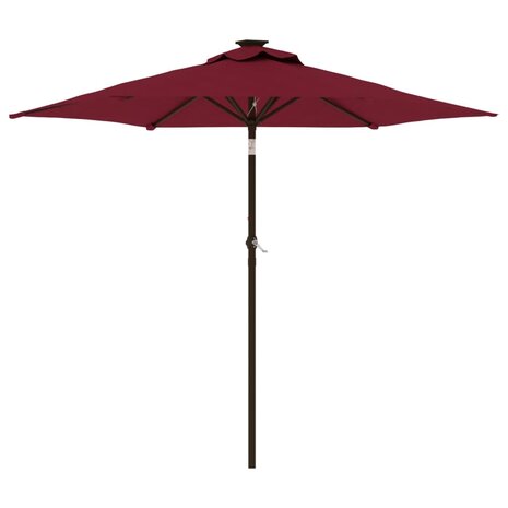 Parasol met stalen paal 225x225x212 cm bordeauxrood 2