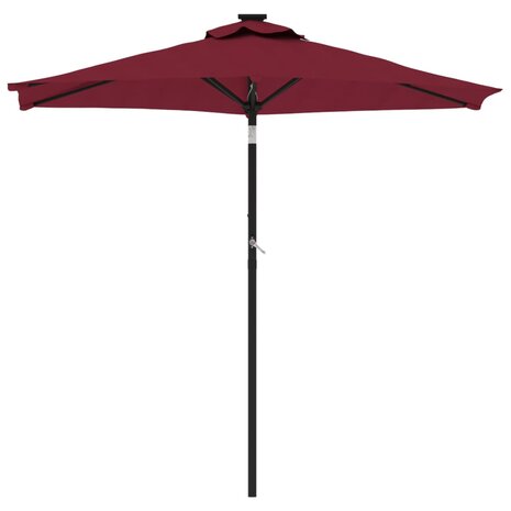 Parasol met stalen paal 225x225x212 cm bordeauxrood 3