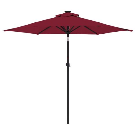 Parasol met stalen paal 225x225x212 cm bordeauxrood 4