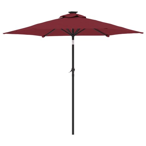 Parasol met stalen paal 225x225x212 cm bordeauxrood 5