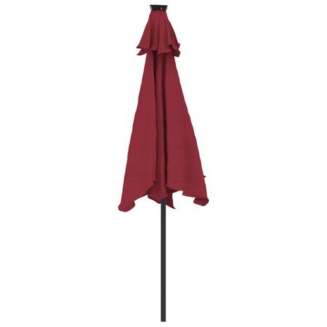 Parasol met stalen paal 225x225x212 cm bordeauxrood 6