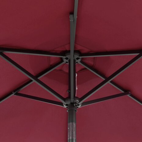 Parasol met stalen paal 225x225x212 cm bordeauxrood 10