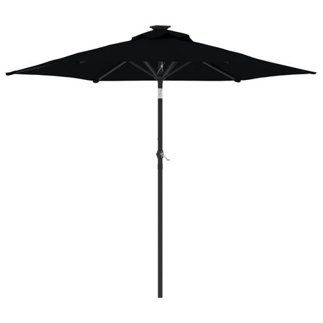 Parasol met stalen paal 225x225x212 cm zwart 2