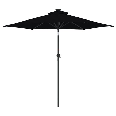 Parasol met stalen paal 225x225x212 cm zwart 4