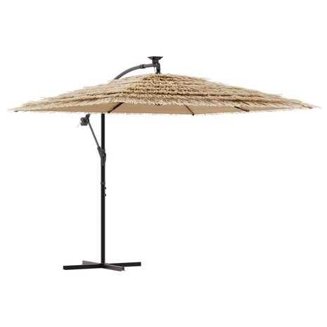 Parasol met stalen paal 246x246x230 cm bruin 2