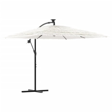 Parasol met stalen paal 246x246x230 cm wit 2