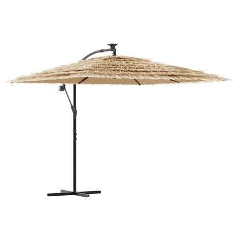 Parasol met stalen paal 269x269x235 cm bruin 2