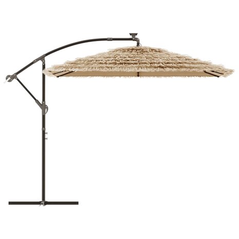 Parasol met stalen paal 269x269x235 cm bruin 4