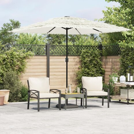 Parasol met stalen paal 248x248x248 cm wit 1