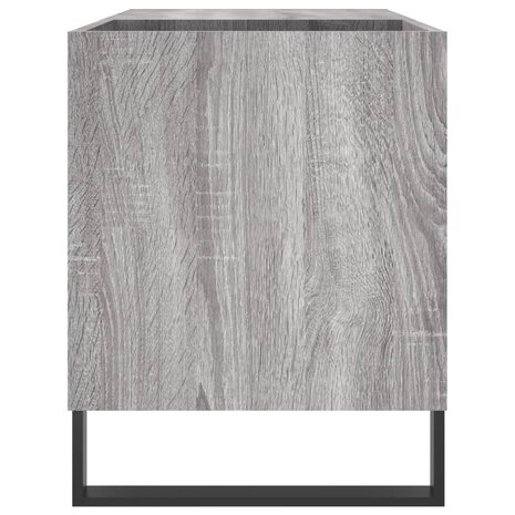 Platenkast 85x38x48 cm bewerkt hout grijs sonoma eikenkleurig 5