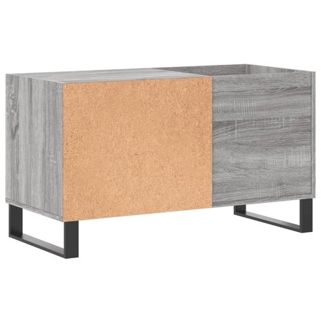 Platenkast 85x38x48 cm bewerkt hout grijs sonoma eikenkleurig 6