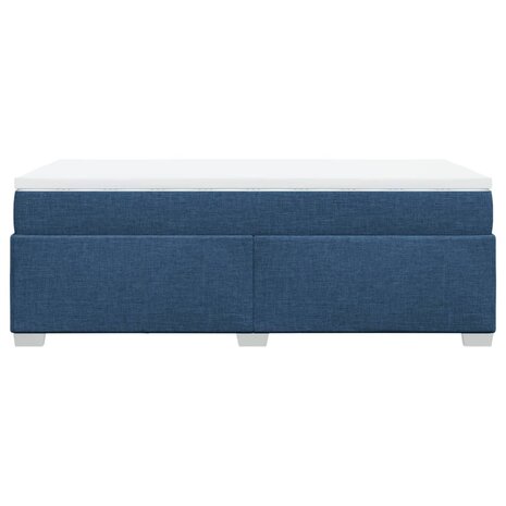 Boxspring met matras stof blauw 80x200 cm 8