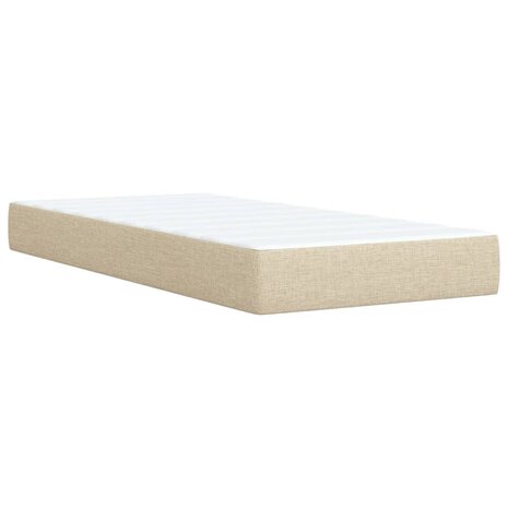 Boxspring met matras stof crèmekleurig 80x200 cm 10