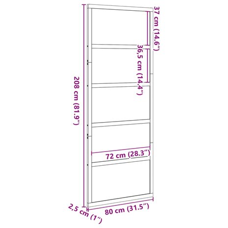 Schuifdeur 80x208 cm massief grenenhout 10