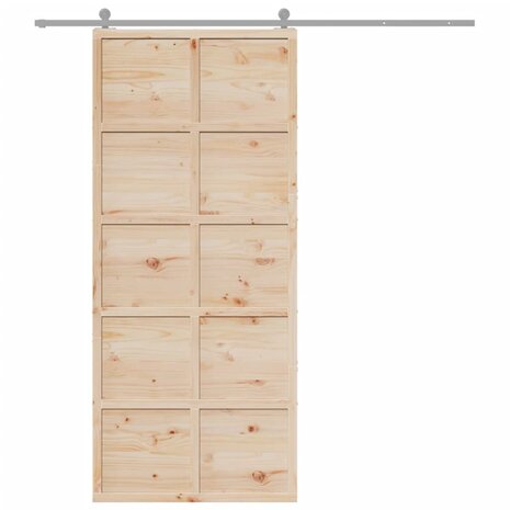 Schuifdeur 90x208 cm massief grenenhout 3