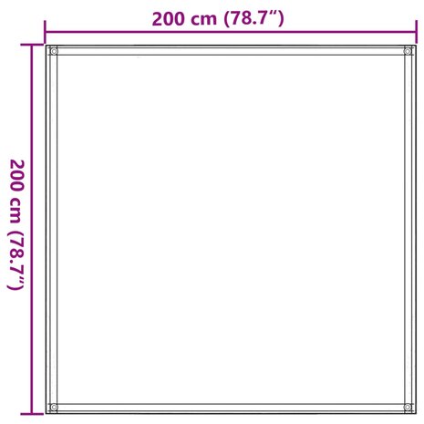 Tenttapijt 200x200 cm HDPE lichtgroen 8