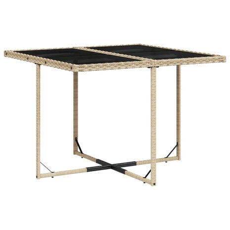 5-delige Tuinset met kussens poly rattan beige 5