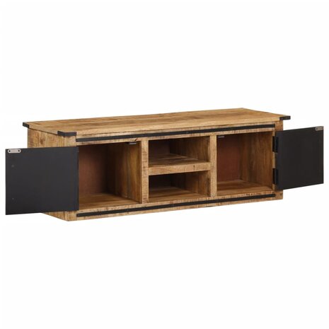 Tv-meubel met deuren 105x33x36cm massief mangohout 3