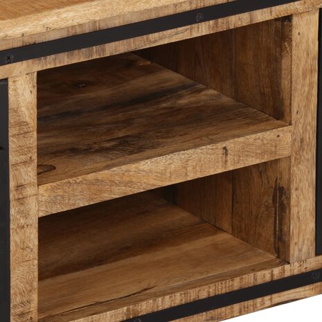 Tv-meubel met deuren 105x33x36cm massief mangohout 8