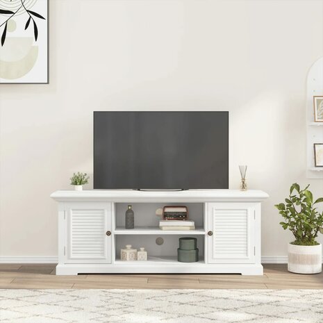 Tv-meubel 110x30x41 cm bewerkt hout wit 3