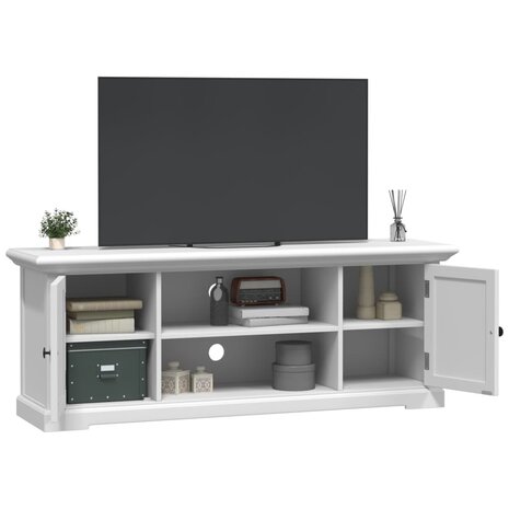 Tv-meubel 110x30x41 cm bewerkt hout wit 4