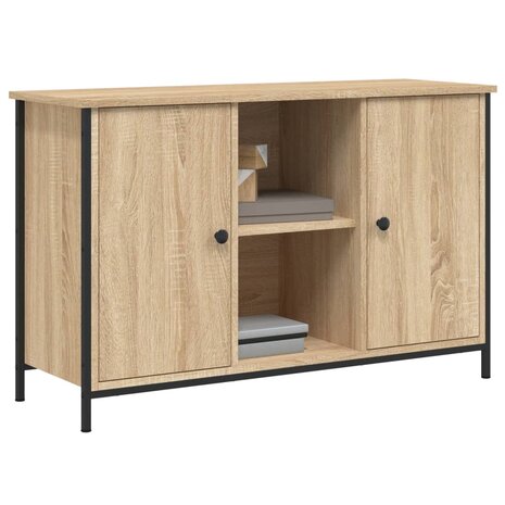 Tv-meubel 100x35x65 cm bewerkt hout sonoma eikenkleurig 3