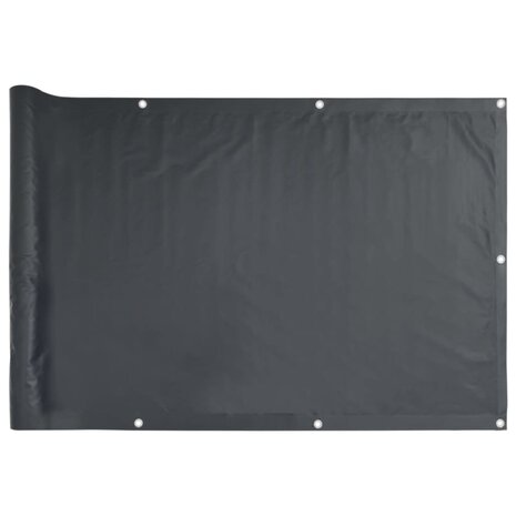 Tuinscherm 600x75 cm PVC antracietkleurig 2