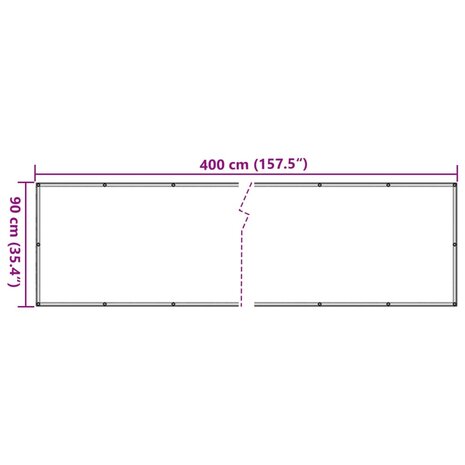 Tuinscherm 400x90 cm PVC crèmekleurig 6