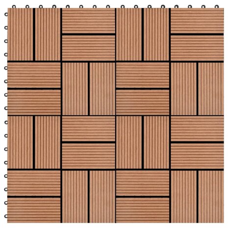 11 st Terrastegel 30x30 cm 1 m² HKC bruin 1