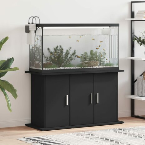 Aquariumstandaard 101x41x58 cm bewerkt hout zwart 1