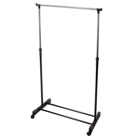 Storage solutions Kledingrek met wielen enkele stang 80x42x(90-165) cm 2