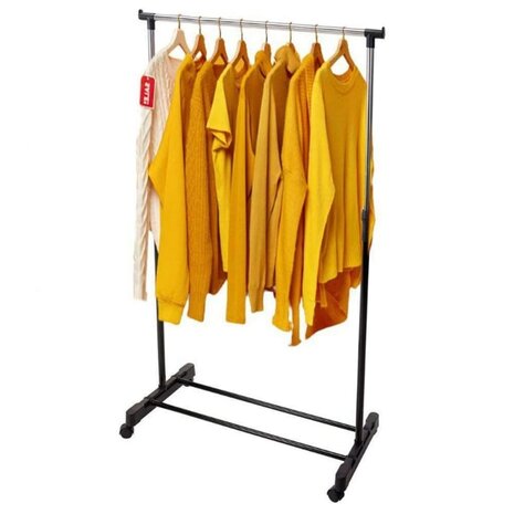 Storage solutions Kledingrek met wielen enkele stang 80x42x(90-165) cm 5