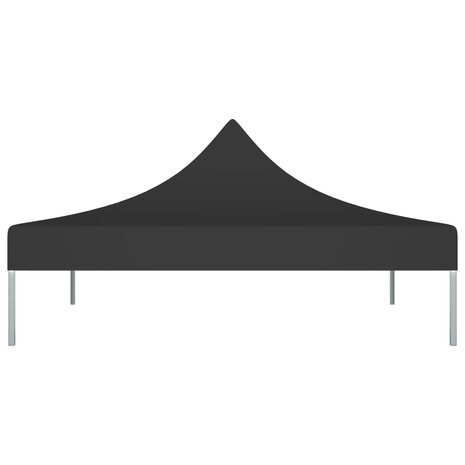 Partytentdak 270 g/m² 2x2 m zwart  3