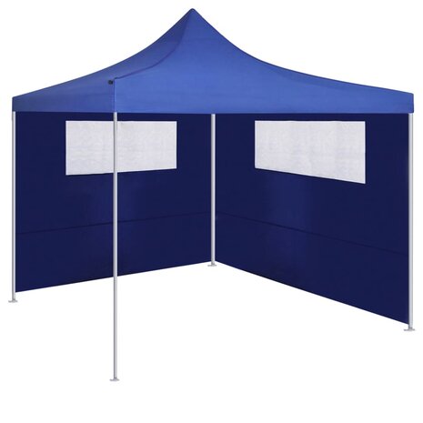 Prieelzijwand met ramen 6x2 m blauw 2