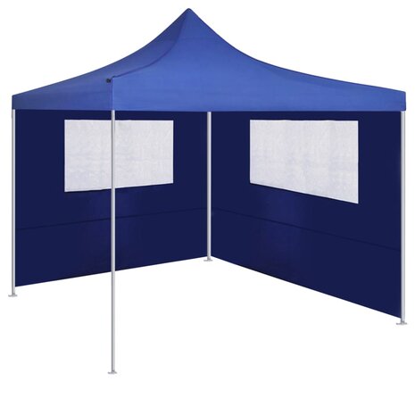 Prieelzijwand met ramen 4x2 m blauw 2