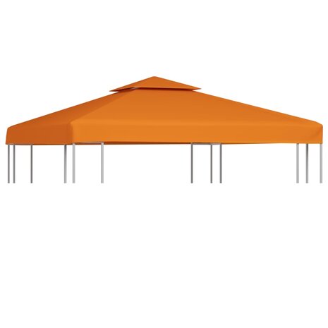 Vervangend tentdoek prieel 310 g/m² 3x3 m oranje 1