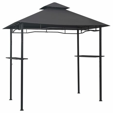 Barbecue paviljoen 240x150x255 cm staal antraciet 2