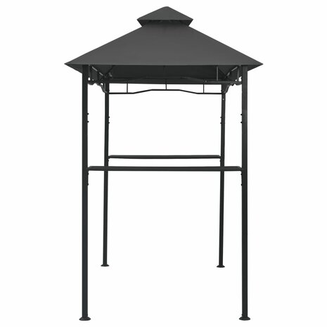 Barbecue paviljoen 240x150x255 cm staal antraciet 4