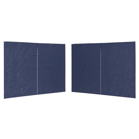 Tentwanden met ritssluiting PE blauw 2 st 2