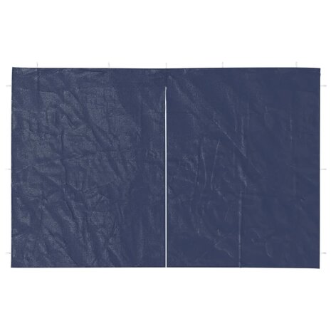 Tentwanden met ritssluiting PE blauw 2 st 3