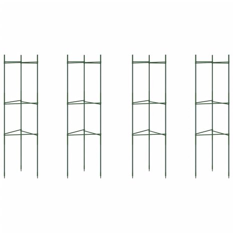 Tomatenkooien 4 st 116 cm staal en polypropeen 2