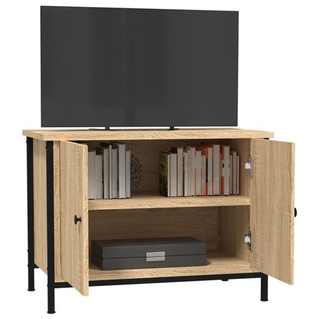 Tv-meubel met deuren 60x35x45 cm bewerkt hout sonoma eikenkleur 4