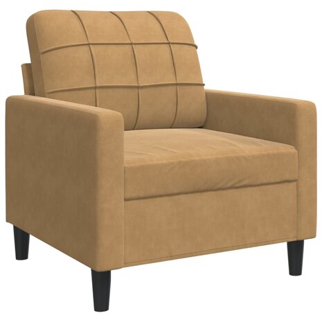 3-delige Loungeset met kussens fluweel bruin 5