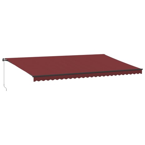 Luifel handmatig uittrekbaar 600x350 cm bordeauxrood 2