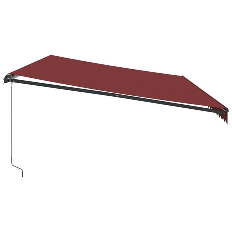 Luifel handmatig uittrekbaar 600x350 cm bordeauxrood 4